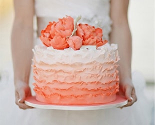Свадебный торт в стиле омбре