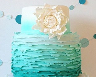 Свадебный торт цвета Тиффани