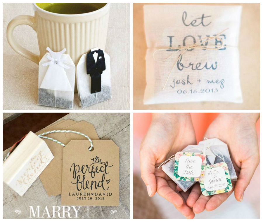 wedding favor tea bags