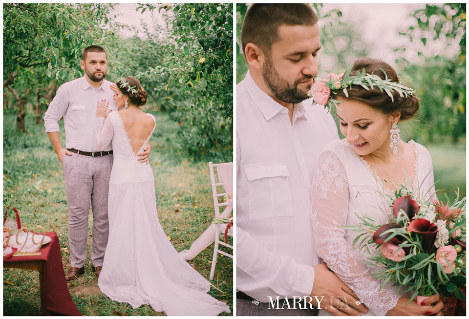 marsala and blush pink after wedding photo, Kiev VDNH (12)