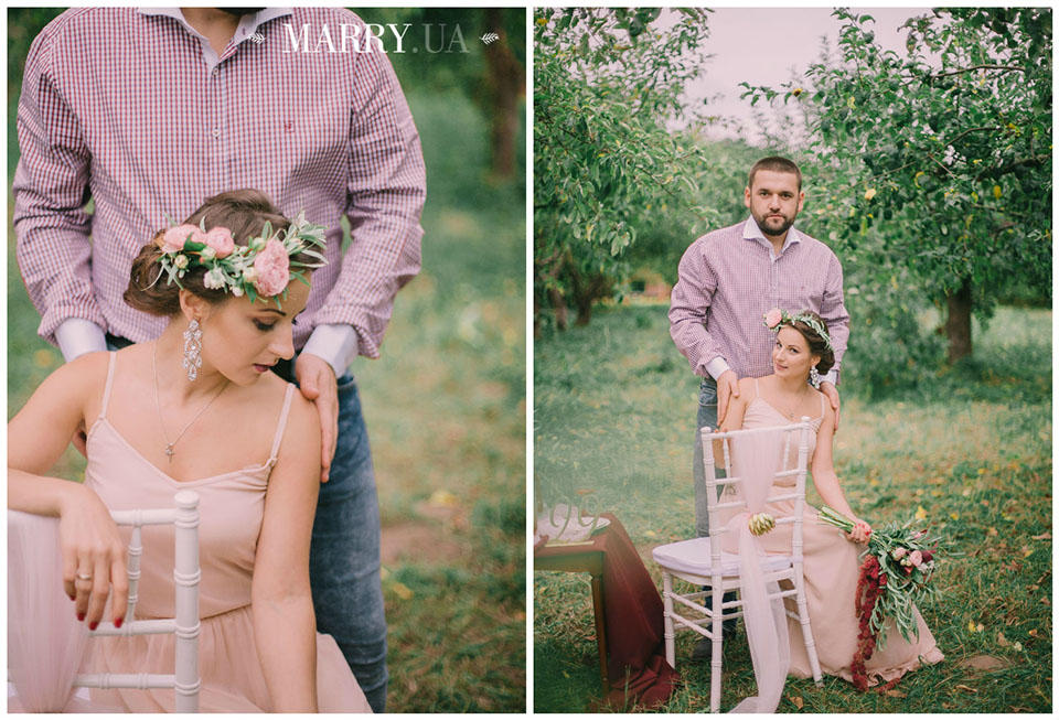 marsala and blush pink after wedding photo, Kiev VDNH (17)