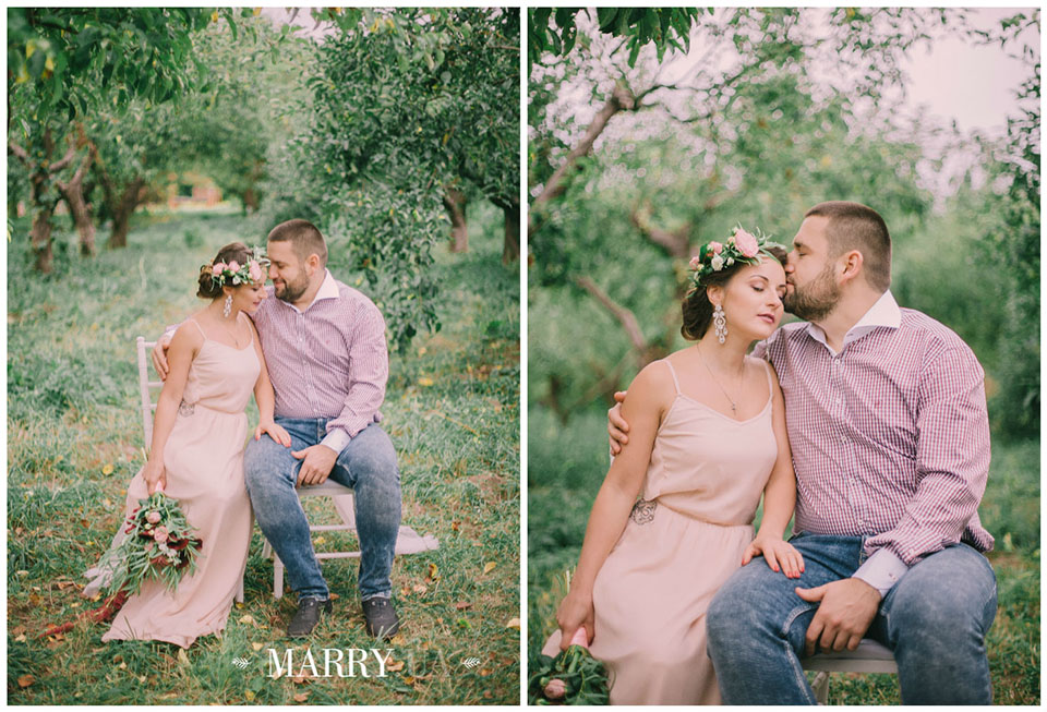 marsala and blush pink after wedding photo, Kiev VDNH (18)