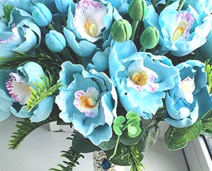 Нежный свадебный букет невесты в мятном цвете