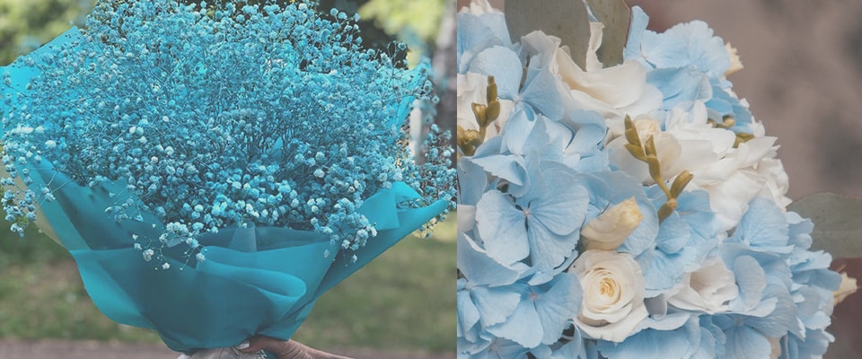 Свадебный букет невесты бирюзовый цвет фото