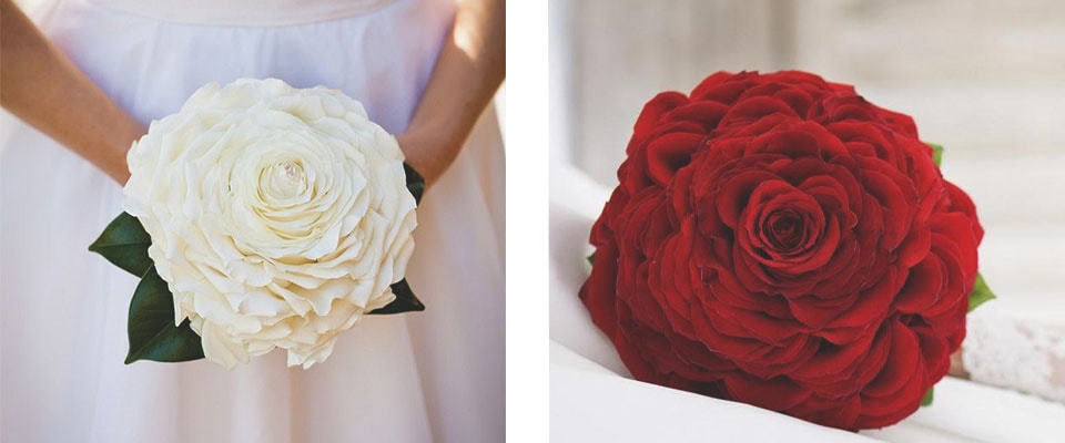 Свадебный букет из одной розы фото
