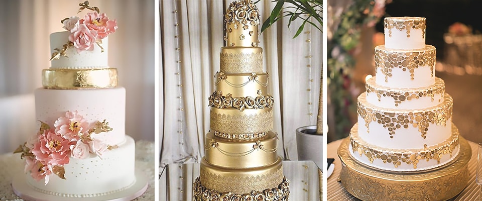 торт на золотую свадьбу из мастики фото