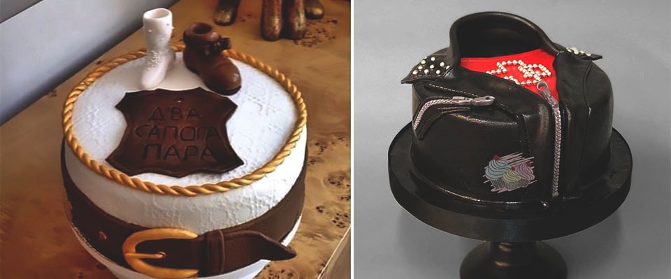 торт на кожаную свадьбу из мастики фото