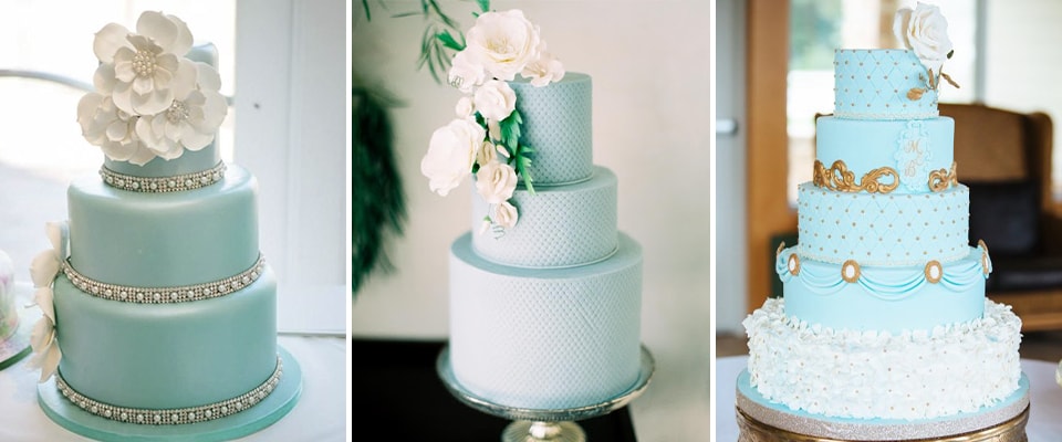 бирюзовый торт на свадьбу фото