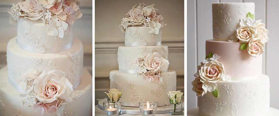 кружевные торты на свадьбу фото