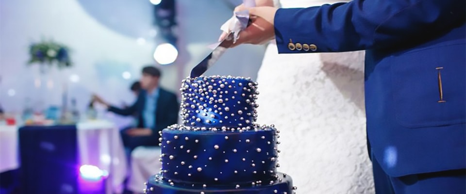торт на синюю свадьбу фото