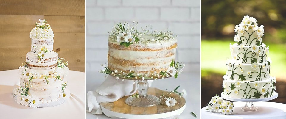 торт на ромашковую свадьбу фото