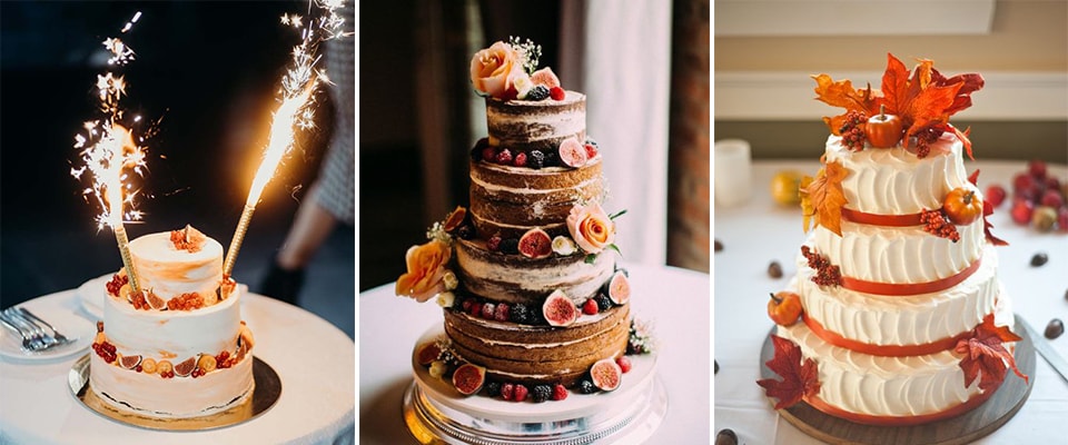 осенний торт на свадьбу фото