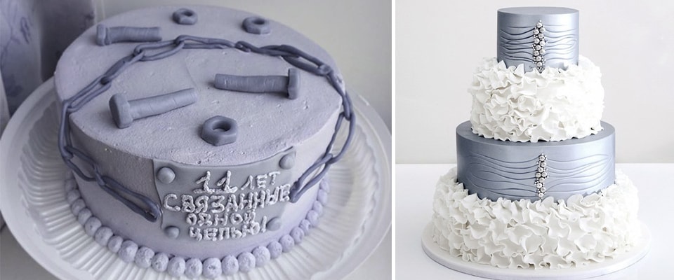 торт на свадьбу 11 лет фото