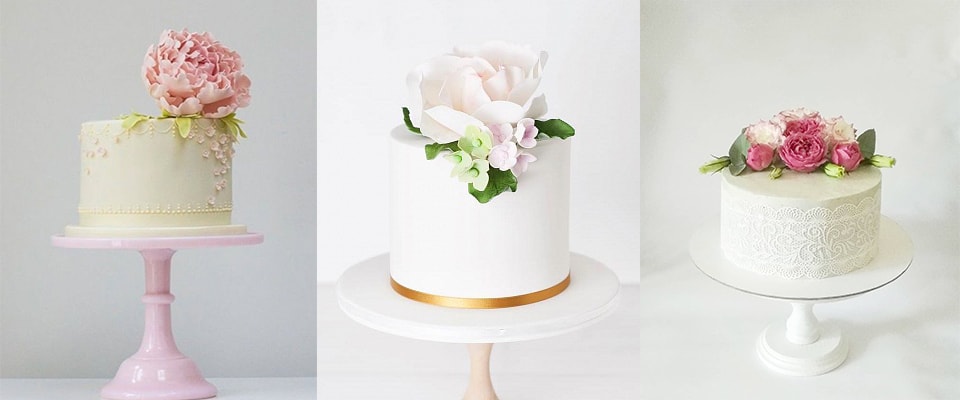 торт на свадьбу без мастики одноярусный фото