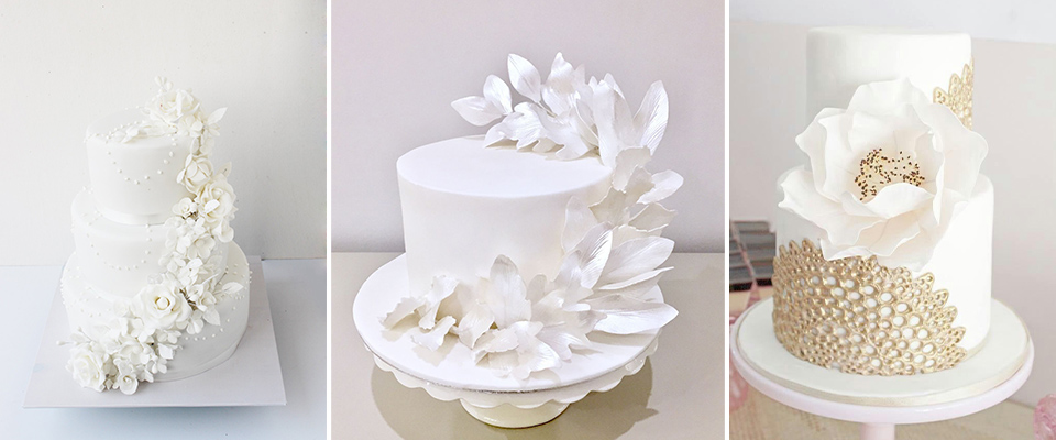 свадебные белые торты фото