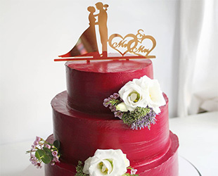 Выбираем красный свадебный торт