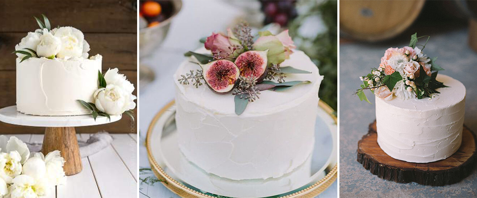 маленькие свадебные торты пример фото