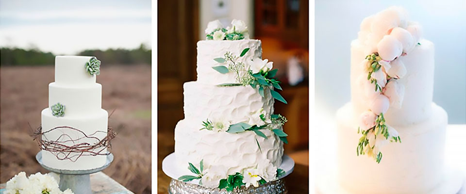 свадебный трехъярусный кремовый торт фото
