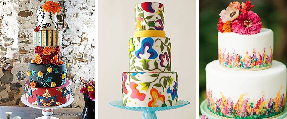 яркие свадебные торты фото