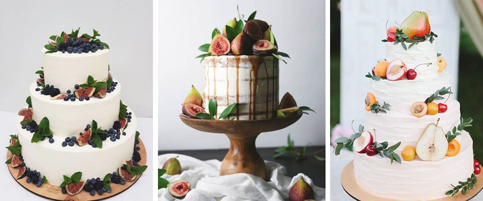 фруктовый свадебный торт фото