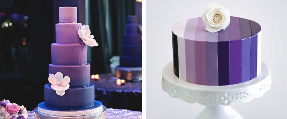 бело фиолетовый свадебный торт фото