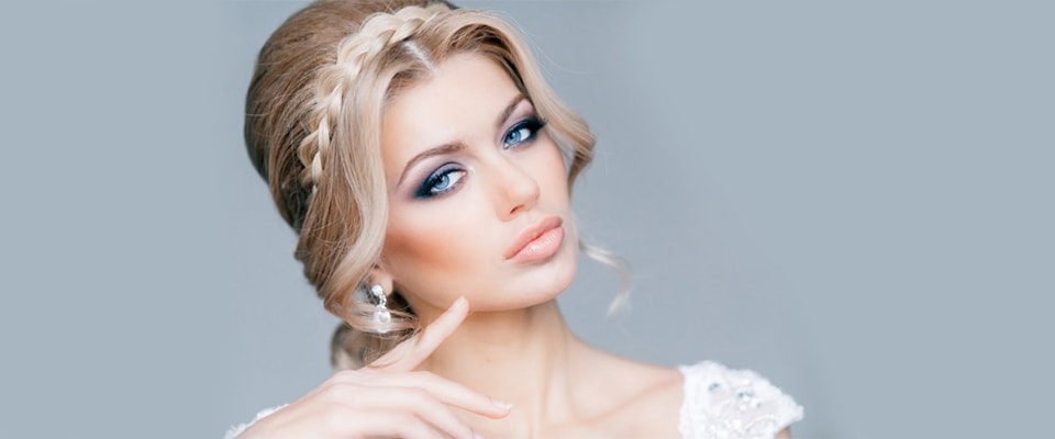 Свадебный макияж для блондинок с голубыми глазами фото
