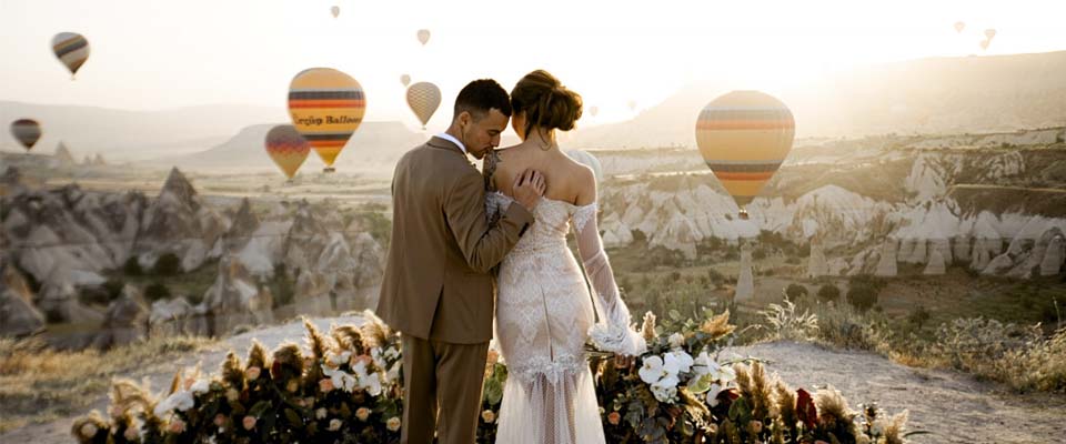 фотосессия с воздушными шарами на свадьбе фото