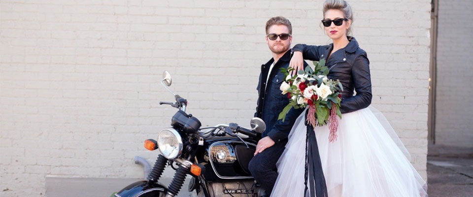 свадебная фотосессия на мотоцикле фото