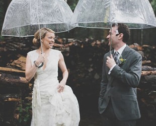 Как спасти свадебную прическу если пошел дождь