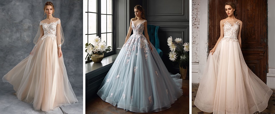 какого цвета выбрать свадебное платье фото