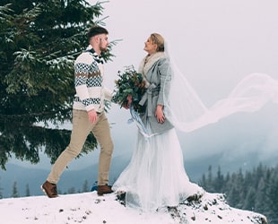 Верхняя одежда невесты на свадьбу зимой