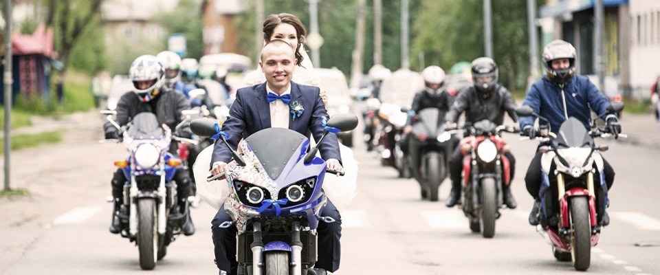 Мотоцикл на свадьбу кортеж фото