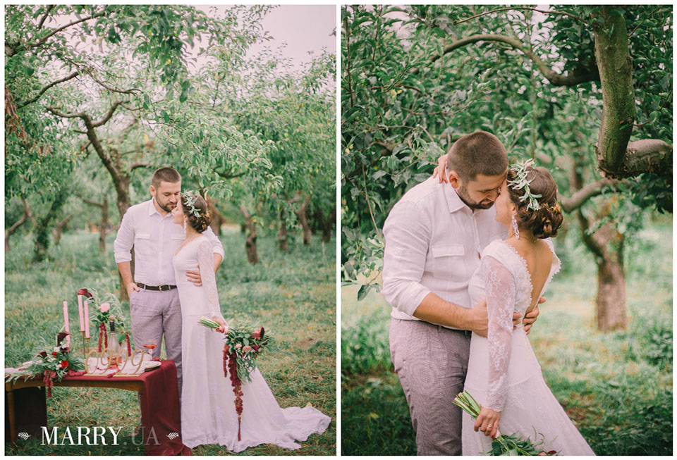 marsala and blush pink after wedding photo, Kiev VDNH (14)